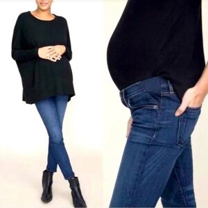 Hatch x Current Elliot Maternity Stiletto Townie Jeans SZ 26